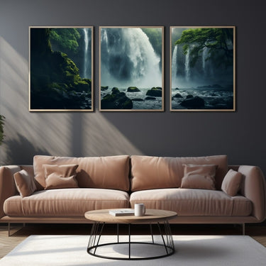 Realistic Waterfall Painting